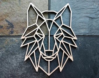 Geometric Wolf Wall Decor, origami wall decor Wolf Wall Art, Geometric Wall Decor, Geometric Wolf, Minimalist Wolf Wall Art.