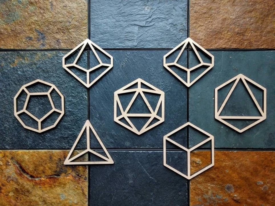 Dice set wall decor RPG wall art Full dice set wall art Geek wall decor Dungeon wall art Nerd wall art Dungeons and dragons wall decor
