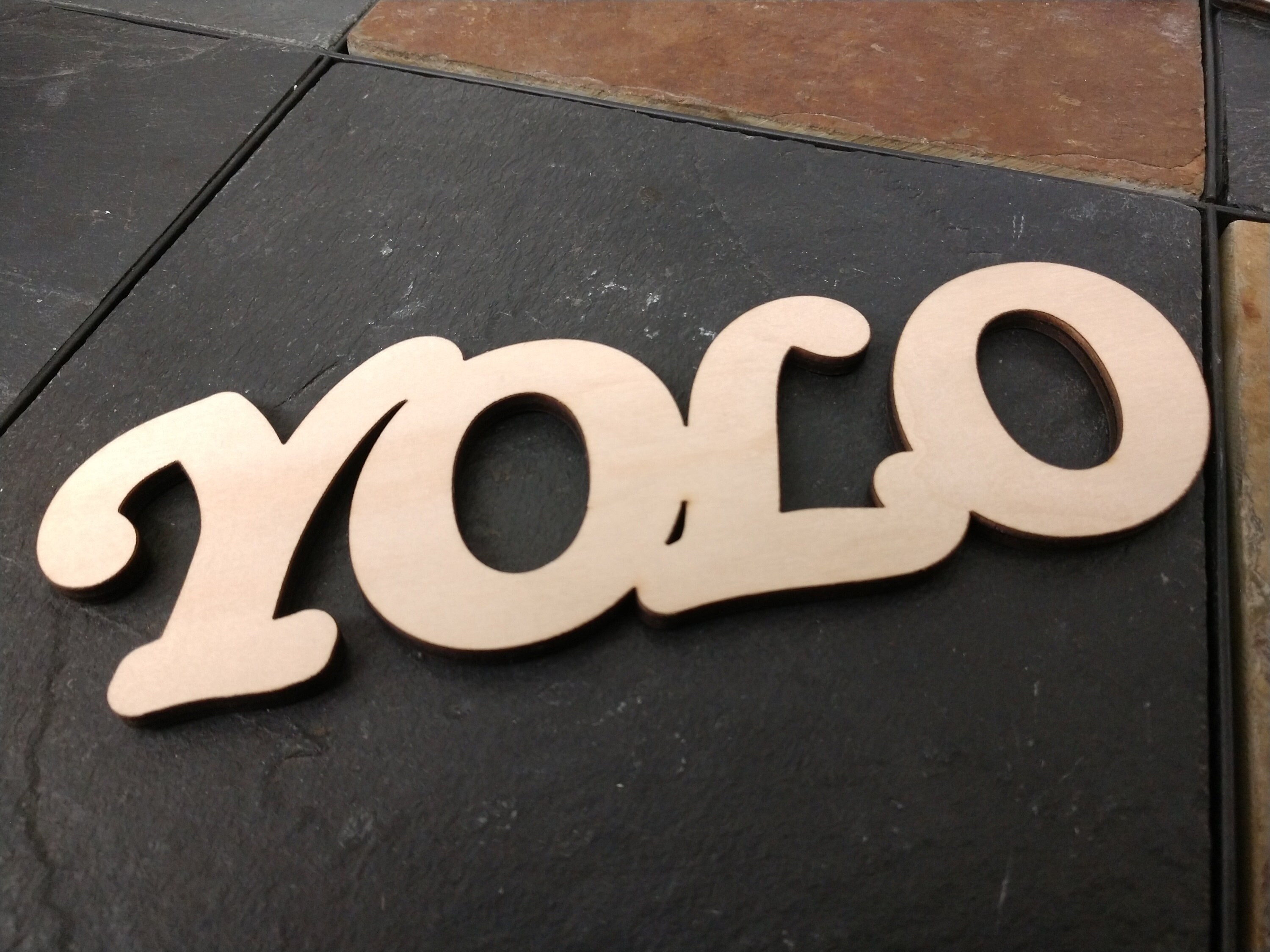 YOLO Acronym, You Only Live Once, Wall Hanging, Wall Decor, Office ...