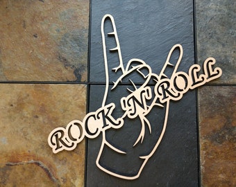 Rock and Roll, Rock and Roll hand sign, Rock and roll wall decor, wall decor, metal hand, hand gesture decor, music art