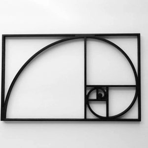 Fibonacci Golden Ratio Wanddekor, Design Wandkunst.