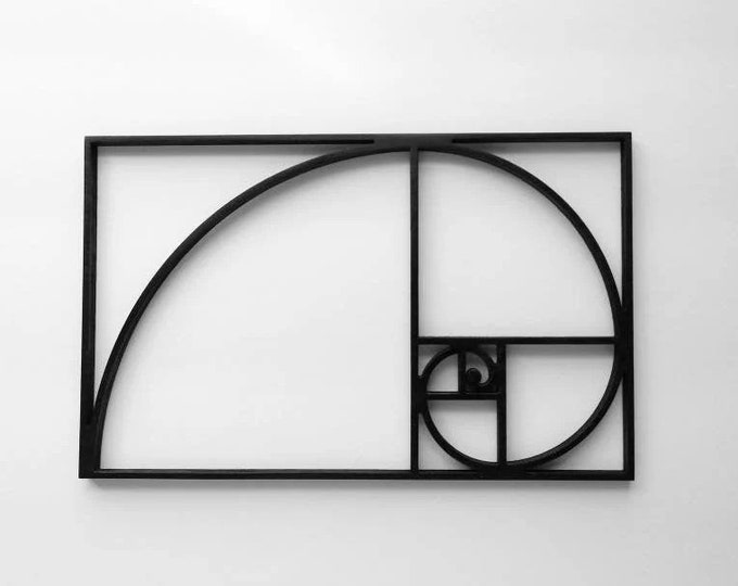 Fibonacci Golden Ratio Wall Decor, Design Wall Art.