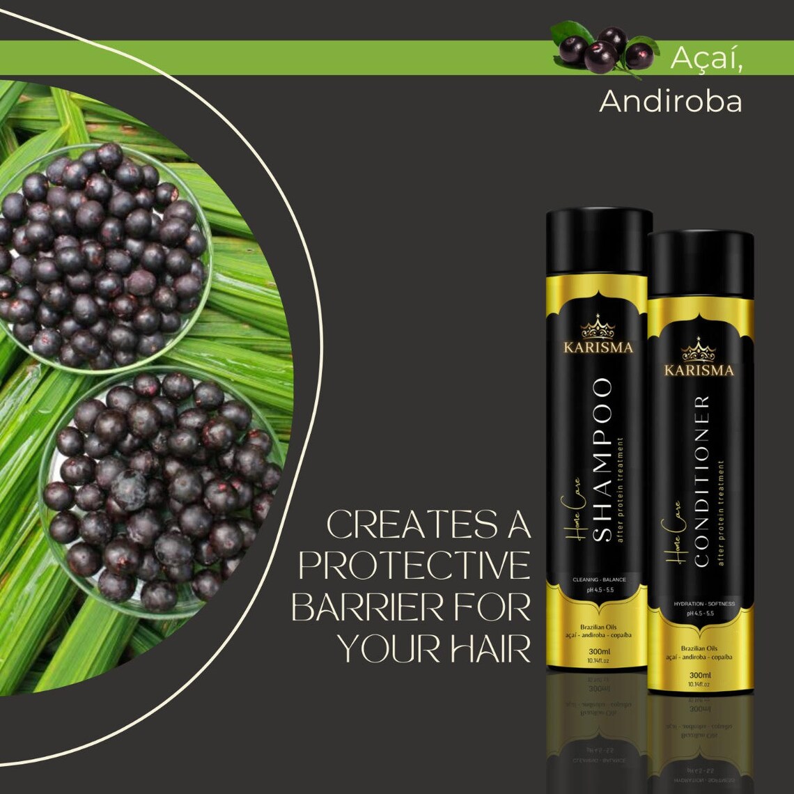 Shampoo Conditioner Set Professional for Use After Keratin Hair