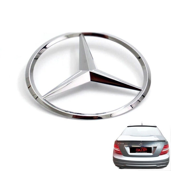 Chrome Star Trunk Emblem for Rear Lid Logo Badge C Class W204 08-14 Mercedes AMG