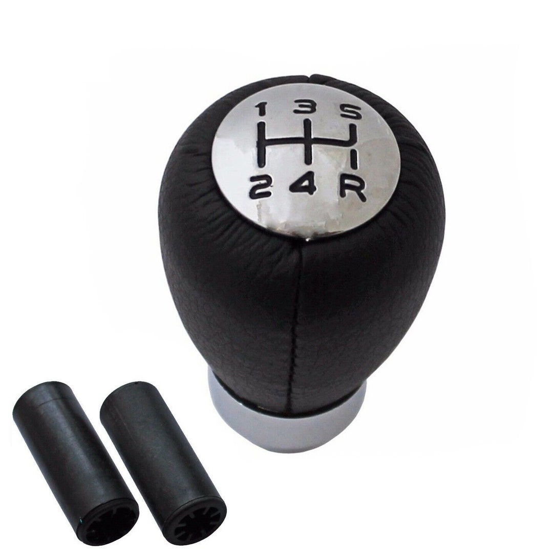 Universal Black Leather Gear Shift Knob Fit 5 Speed Car Bus Etsy
