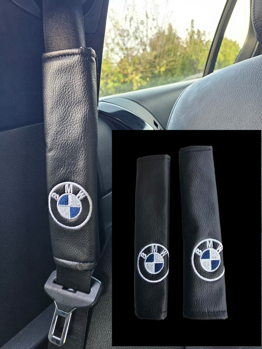 2pcs Car Emblems Seat Belt Cover Protective Pad Fit for BMW - Etsy