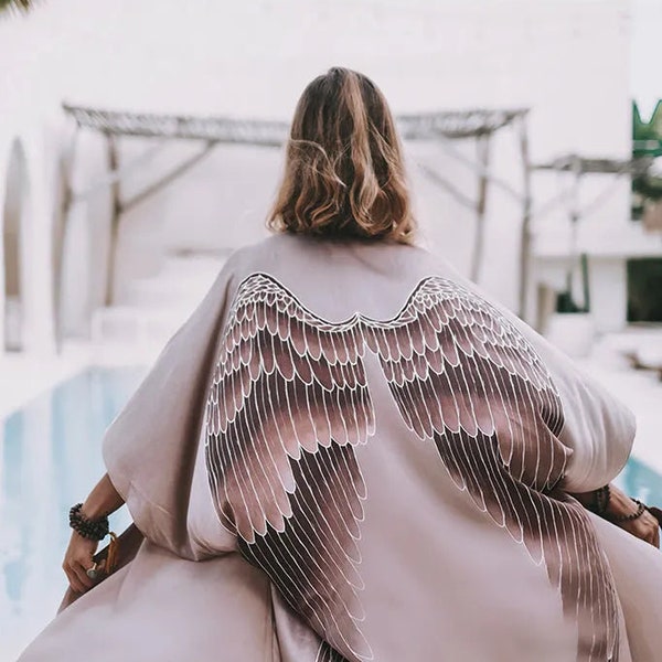 The Original Angel Wing Kimono - Hand-Painted On Silk
