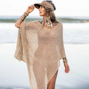 Organic Cotton Beach Poncho For Women