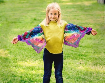 Dancing Butterfly Wings Shirt for kids/children, Dress Up Toy Costume Butterfly Wings for girls & boys, quality, organic, machine washable