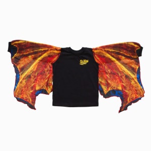 Mighty Dragon Wings Shirt for kids/children, Dress Up Toy Costume Wings for girls and boys, high quality, organic & machine washable image 2