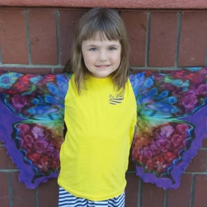 Dancing Butterfly Wings Shirt for kids/children, Dress Up Toy Costume Butterfly Wings for girls & boys, quality, organic, machine washable image 3