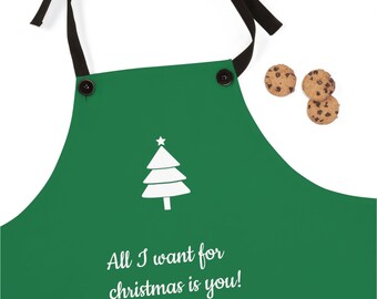 HO! HO! HO! Kitchen apron Christmas green