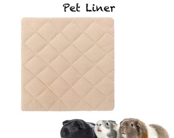 BUY 2 GET 1 FREE Guinea Pig Liner 12 x 12 inches (30x30cm) | Light Brown Fleece Liner | Small pet bedding | Waterproof Liner