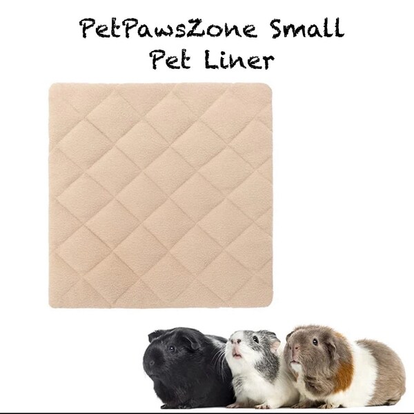 BUY 2 GET 1 FREE Guinea Pig Liner 12 x 12 inches (30x30cm) | Light Brown Fleece Liner | Small pet bedding | Waterproof Liner