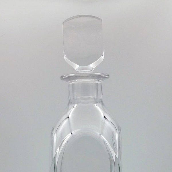 Rare Antique Orrefors signed Handcut Crystal Decanter with Glass Stopper, 1930s