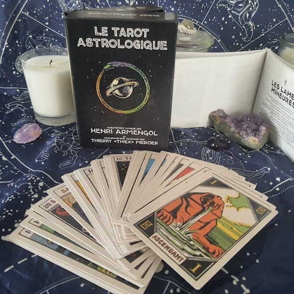 Le tarot astrologique restauré - Éditions Pique Poivre | Oracle du zodiaque | Tarot divinatoire | Conçu et imprimé en France