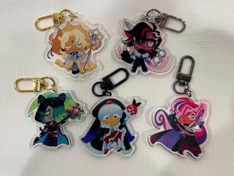 keychains of cookie run charactersa