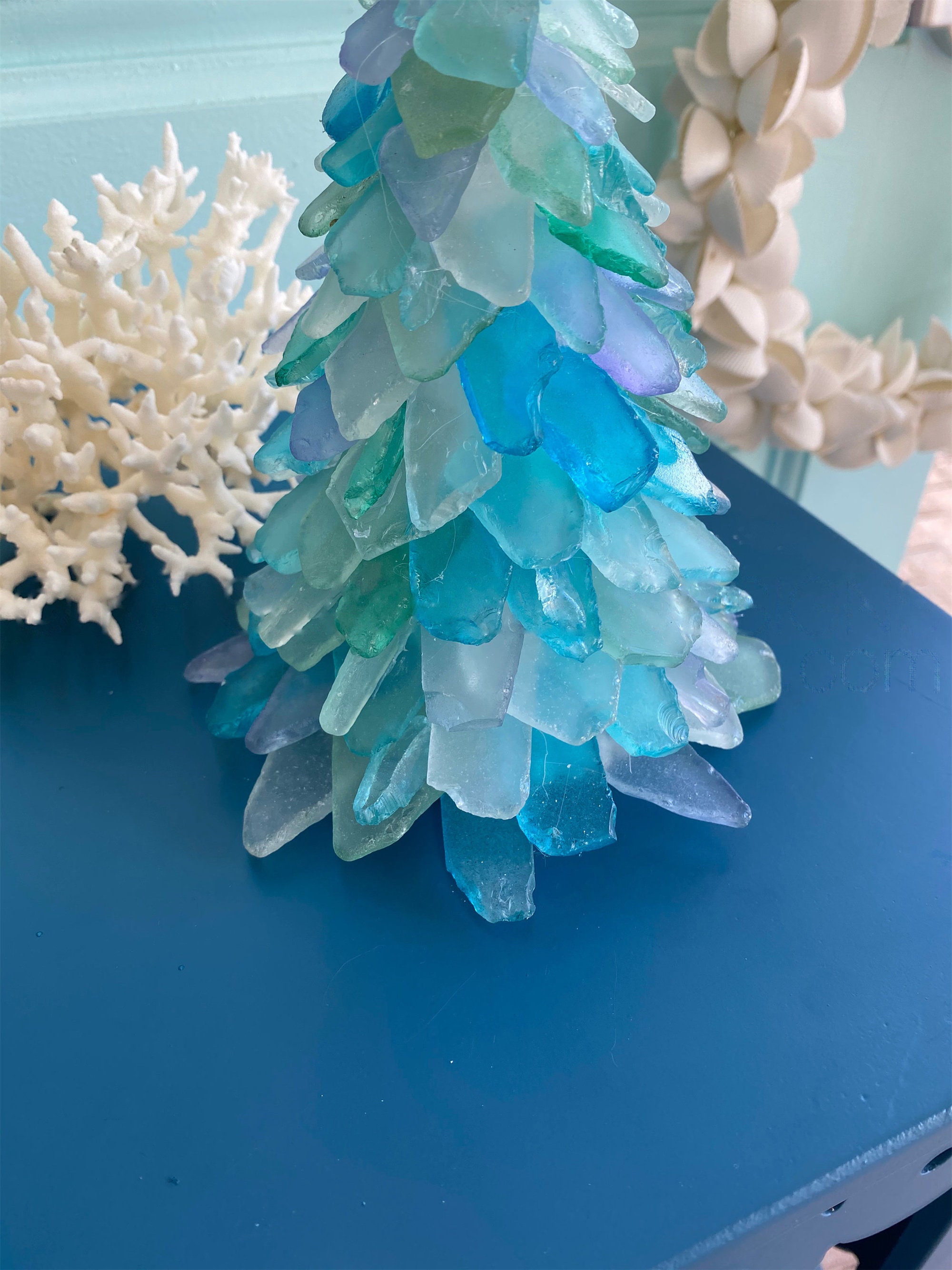 Sea Glass Christmas Tree Sea Glass Xmas Tree Decoratin Sea Etsy UK