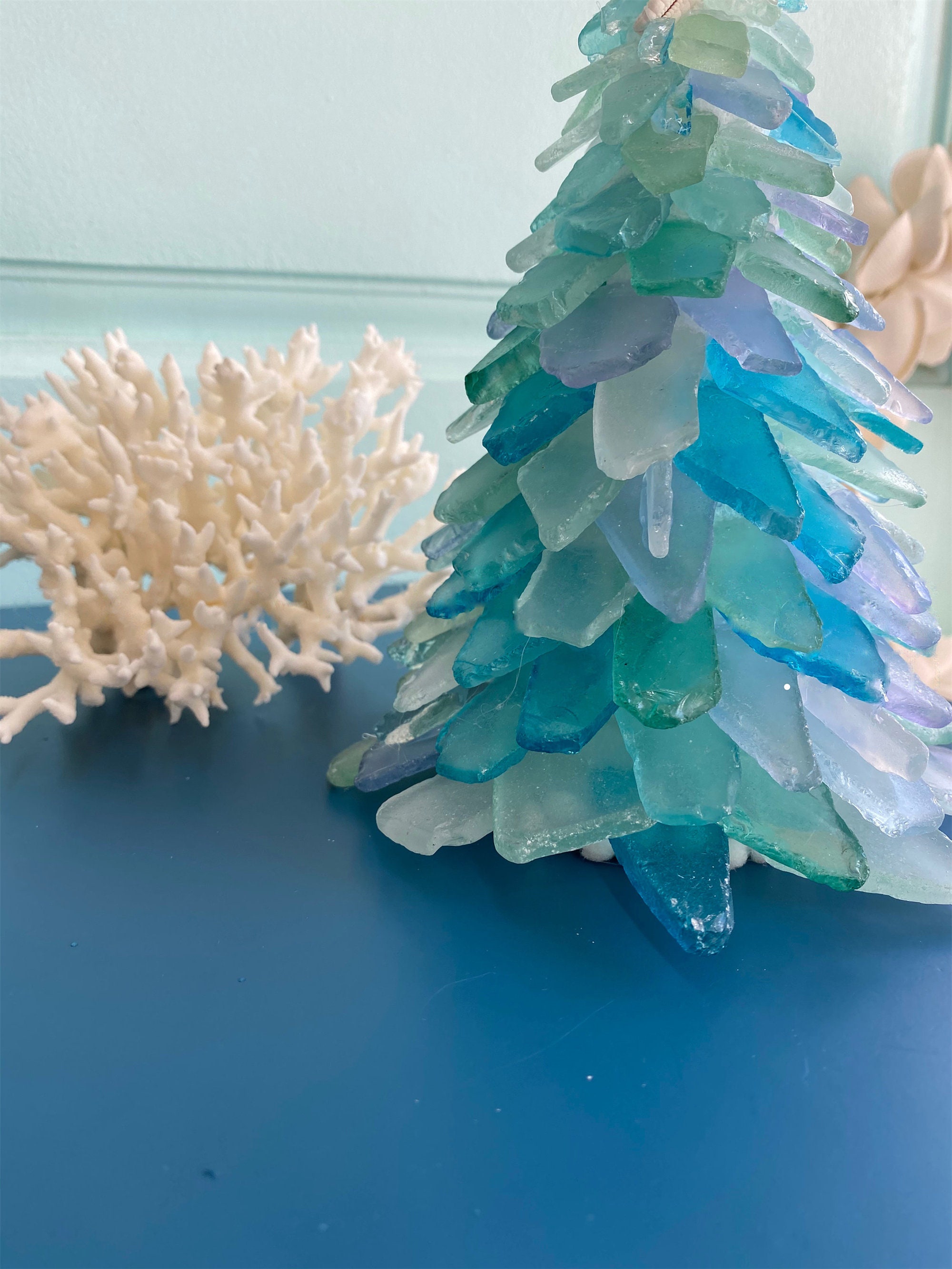 Sea Glass Christmas Tree Sea Glass Xmas Tree Decoratin Sea Etsy UK