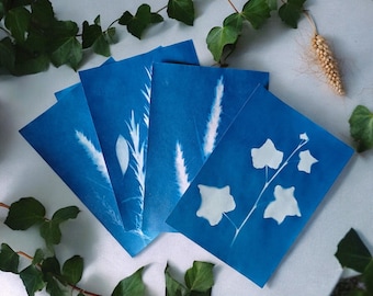 Easy Cyanotype Printing Kit, Sun Printing Kit, Solar Printing Kit, Craft Kits For Kid, Diy Painting, A5 Cyanotype Paper