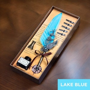 Stylo plume avec encre, Stylo plume ancien, Set de calligraphie, Stylo plume plume, Tampon de cire, Cadeaux pour écrivains