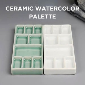 Ceramic Paint Palette, Artist Palette, Color Mixing Palette, Art Supply Store, Watercolor Paint Palette, Gouache Palette