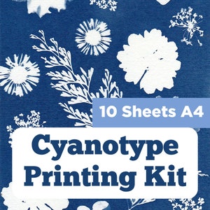 Carta da stampa solare, kit per stampa cianotipica, kit per stampa solare, carta cianotipica, kit artigianali per bambini, fotografia alternativa