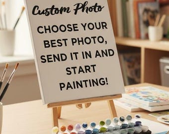 Customizable Paint By Numbers, Color By Number, Number Painting Kit, Paint By Numbers Kit, DIY For Adult, Pet Portrait