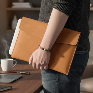 Leather File Folder, Travel Document Holder, File Folder Organizer, Leather Document Folder, Leather Portfolio, PU Leather