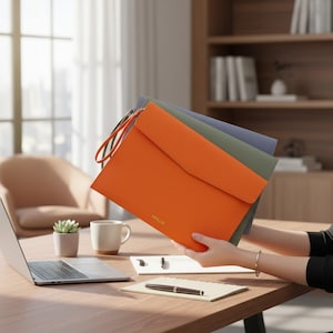 Custom Travel Documents Holder, Personalized Leather A4 File Bag, Waterproof File Folder Organizer, Leather Document Folder
