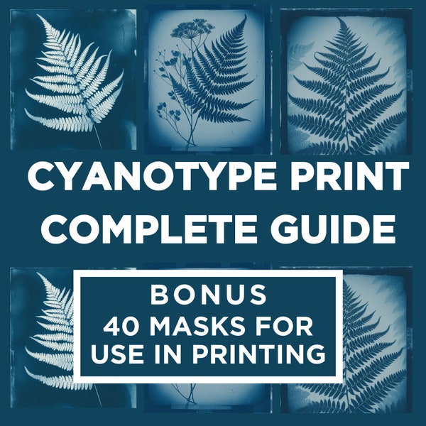 Cyanotype Full Guide, Cyanotype print, Sun Printing, Solar Printing, Cyanotype Kit