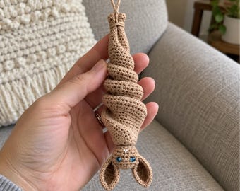 DIY Crochet Bat Kit, Beginner Halloween Craft Set, Hanging Spiral Bat Ornament