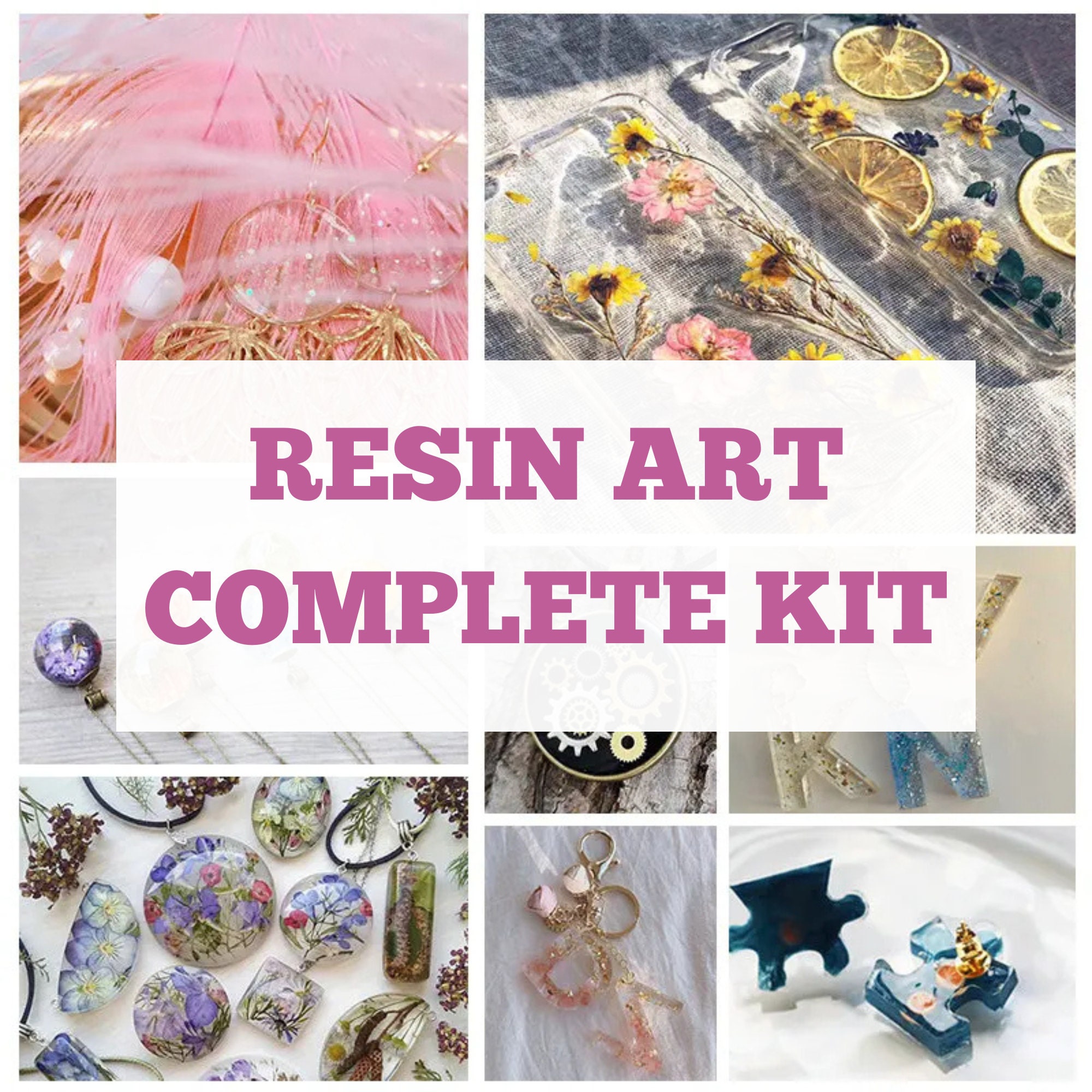 64 PC, Resin Starter Kit, UV Resin Kit, Resin Jewelry Kit, Resin