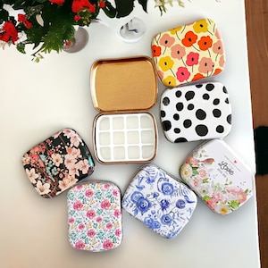 Mini caixa de pintura, caixa de pintura portátil para viagem, paleta de aquarela de metal, paleta de pintura artística de bolso, kit de aquarela para viagem