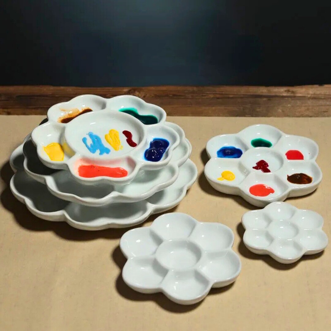Ceramic Paint Palette, Artist Palette, Color Mixing Palette, Art Supply ...