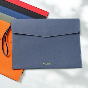 Porte-documents de voyage personnalisé, Porte-documents A4 en cuir personnalisé, Classeur imperméable à l'eau, Porte-documents en cuir