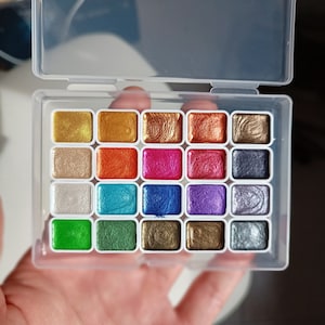 Metallic Aquarellfarben, Natürliche Pigmente, Professionelle Aquarellfarben, Handgemachte Farbe, Aquarell Versorgung, Aquarell