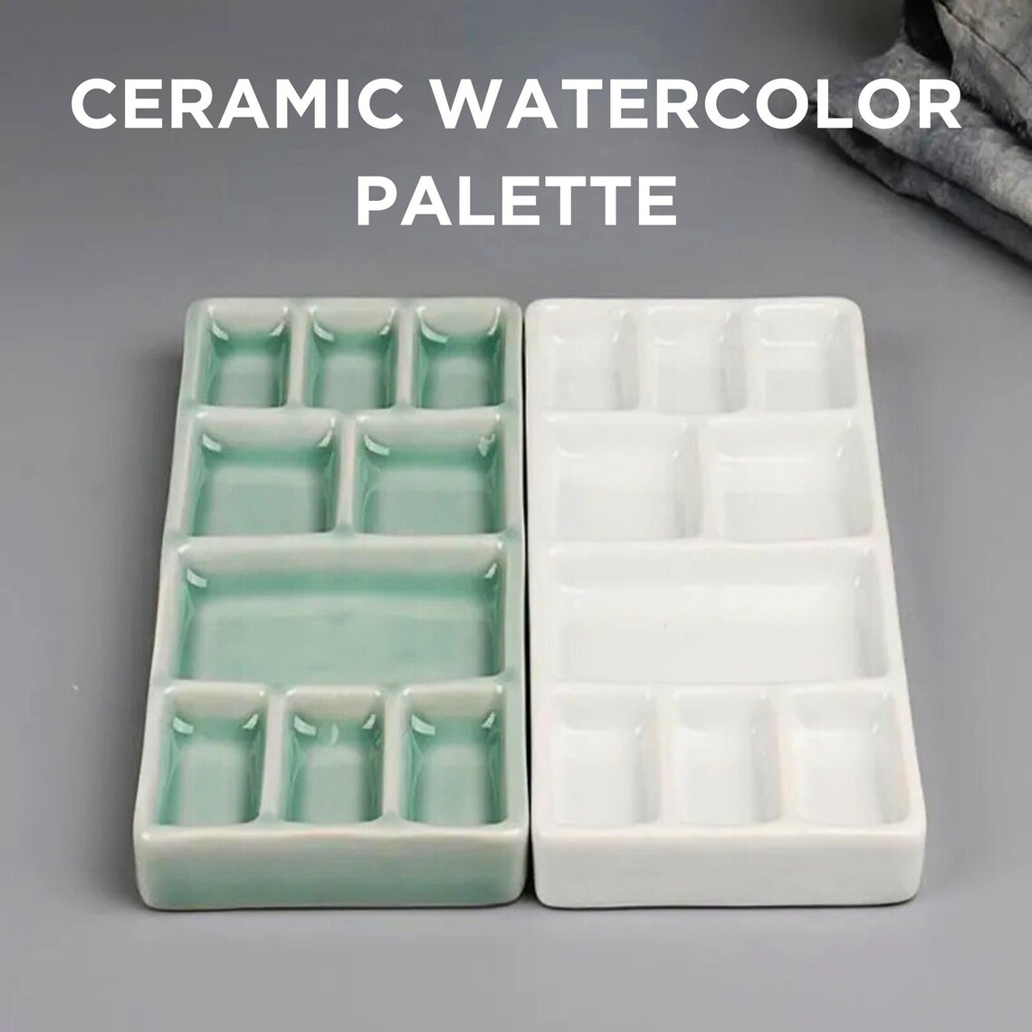 Sunflower Ceramic Paint Palette - 9 Compartment Artist Bead Sorting Tray
