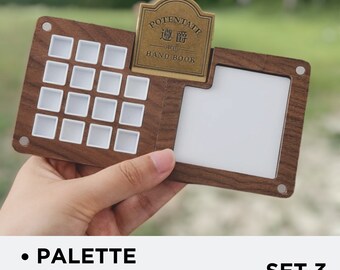 Tavolozza Di Pittura In Legno Da 10x15 Cm – 36 Pozzetti Rimovibili Per Acquerelli – Idea Regalo Per Artista
