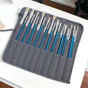 Rolling Pen Case, Roll Up Pencil Case, Pencil Holder, Paint Brush Holder, Pencil Roll, Paint Brush case, Paint Brush Organizer