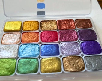Metallic Aquarellfarben, natürliches Pigment, professionelle Aquarellfarben, handgemachte Farbfarbe, Aquarell Versorgung, Nail Art Pigment