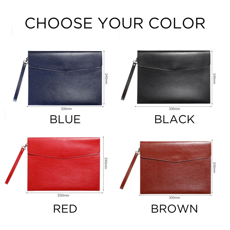 Travel Documents Holder, Leather A4 File Bag, Waterproof File Folder Organizer, Leather Document