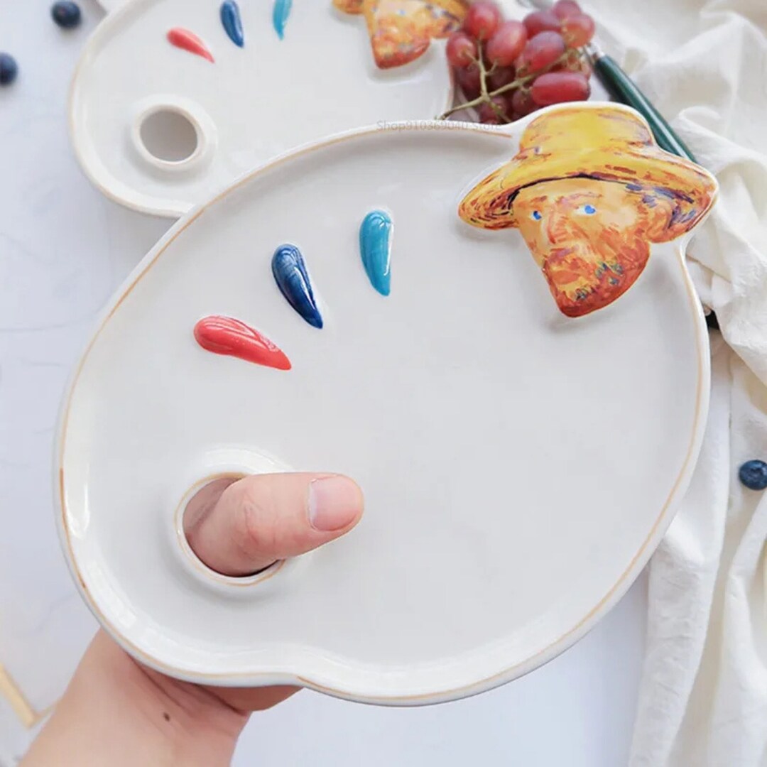 Handmade Ceramic Palette, Watercolor Palette, Ceramic Artists Palette Ceramic Watercolour Palette Paint Palette Artists Gift