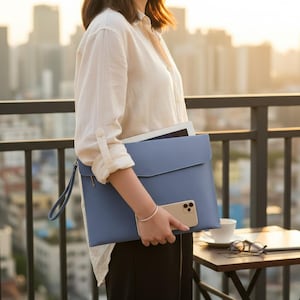 Custom Travel Documents Holder, Personalized Leather A4 File Bag, Waterproof File Folder Organizer, Leather Document Folder