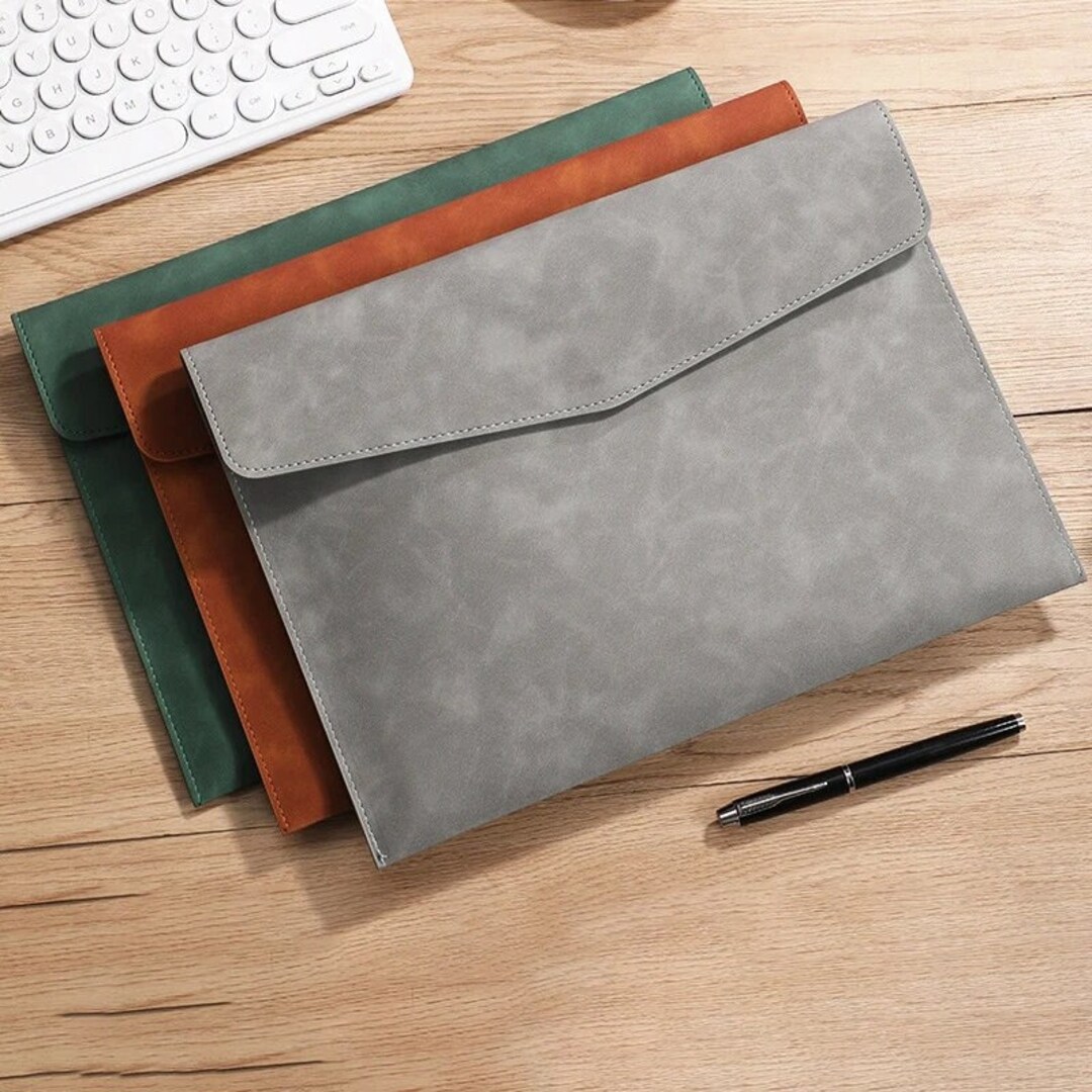 A4 Leather File Folder, Travel Document Holder, File Folder Organizer