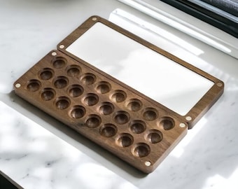 Wooden Paint Palette, Watercolor Palette, Painters Palette Palette Tray, Go Draw, Artist Paint Palette, Gift For Painter