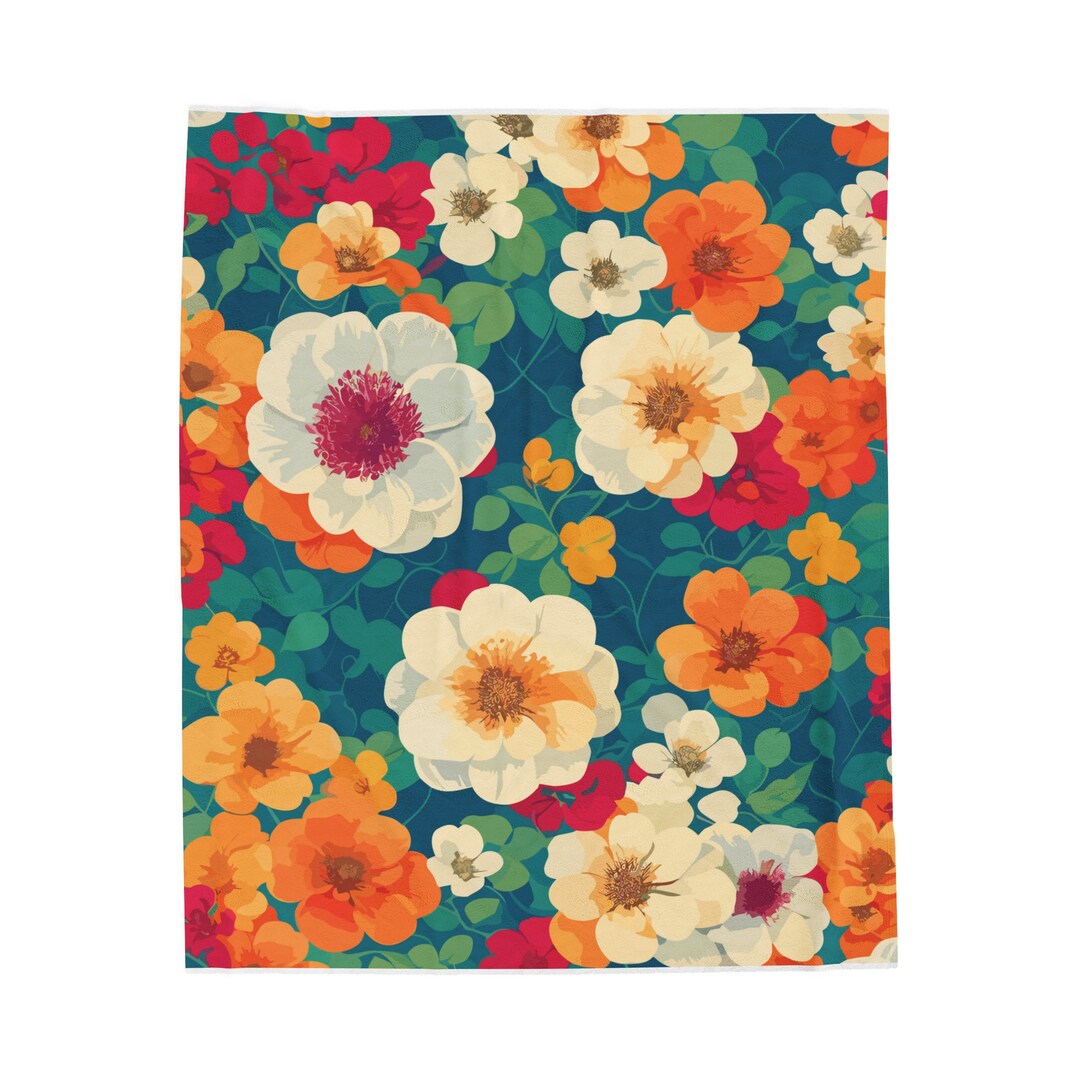Floral Premium Velveteen Plush Blanket Premiume Blanket Unique Design