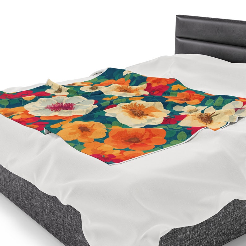 Floral Premium Velveteen Plush Blanket Premiume Blanket Unique Design