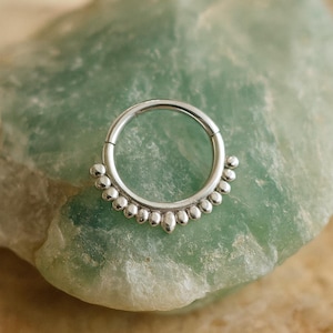 14K Gold Hoop Piercing, Minimalist Cartilage Earring, Helix & Tragus Hoop, Dainty Gold Nose or Ear Piercing