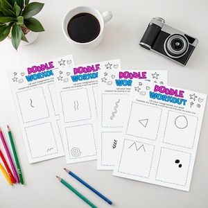 Creative Drawing Prompts Doodle Book, Fun Sketch Ideas For Adults And Children, Artistic Activity Book, Inspire Creativity and Imagination